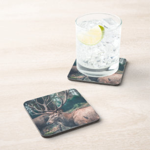 Porta-copo Veado Grande Marrom Buck com Grandes Barcos