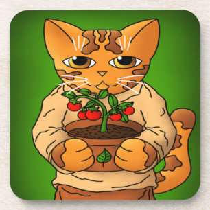 Porta-copo Vegan Gardener Cat