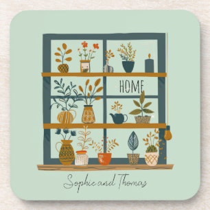 Porta-copo Vegetais Potentes Nome do Casal Bonito Home Sweet 