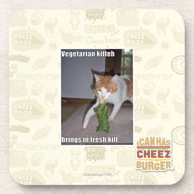 Porta-copo Vegetariano Kitteh (Frente)