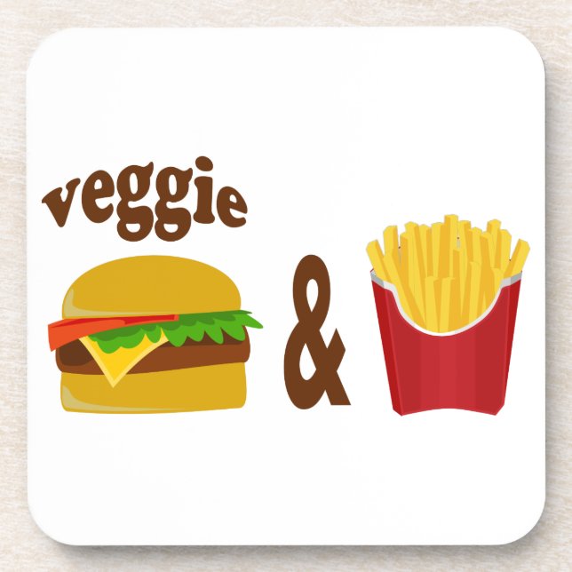 Porta-copo Veggie Burger e Fries (Frente)