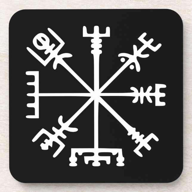 Porta-copo Vegvísir (Viking Compass) (Frente)