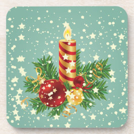 Porta-copo Vela De Natal E Flocos De Neve