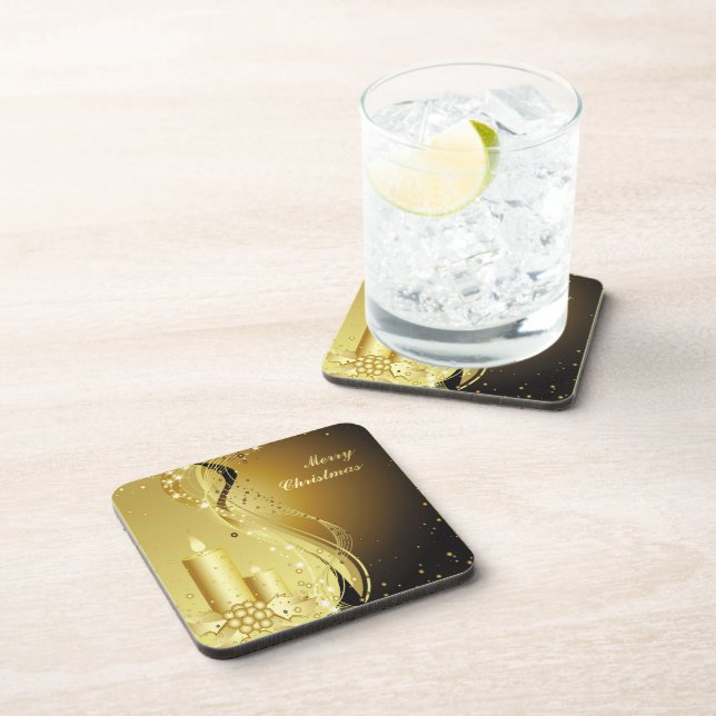 Porta-copo Vela de Natal Holly em pancada (Lado Direito)