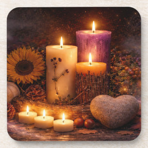 Porta-copo Velas Místicas Mágicas Coração Rocha