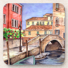 Porta-copo Veneza - Caneta e Wash Watercolor