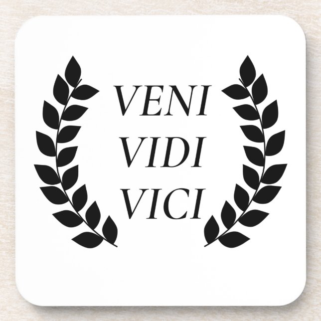 Porta-copo Veni Vidi Vici Eu Vi Que Conquistei (Frente)