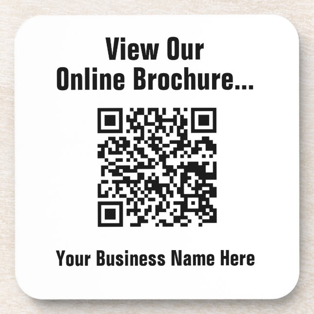 Porta-copo Ver folheto online via código QR (Frente)