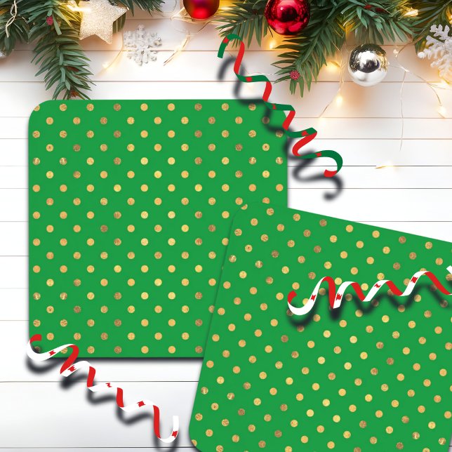 Porta-copo Verde com pontos brilhantes Dourados (Criador carregado)