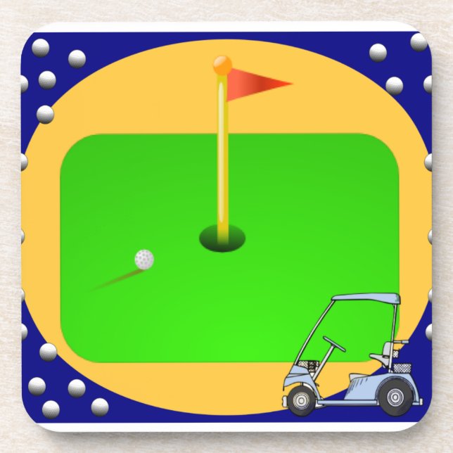 Porta-copo Verde Golfing (Frente)