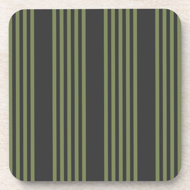 Porta-copo Verde-oliva e carvão de cinco faixas (Frente)