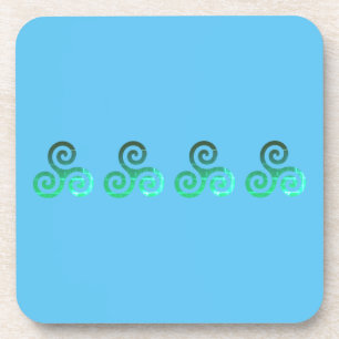 Porta-copo Verde Triskele Símbolo Celta Antigo Céu Azul