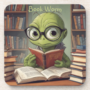 Porta-copo Verme de Livro