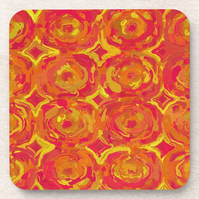 Porta-copo Vermelho e Amarelo (Frente)