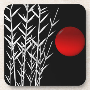 Porta-copo Vermelho-sol preto branco