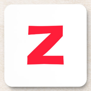 Porta-copo Vermelhos Iniciais Monogramas - Letra Própria Nome