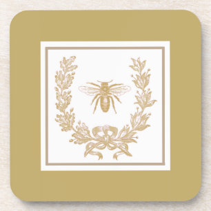 Porta-copo Versa Francesa de Vintage com Bee Mushroom