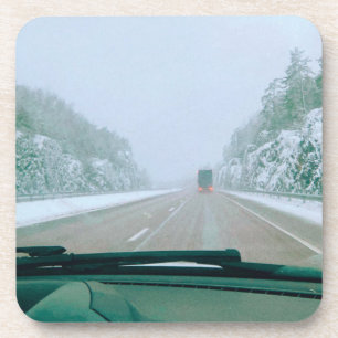 Porta-copo Viagem de carro pela Suécia nevada
