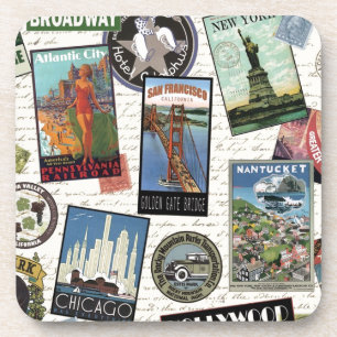 Porta-copo viagens vintage moderna dos EUA
