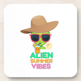 Porta-copo Vibrações de Verão de Praia com Alien Retro
