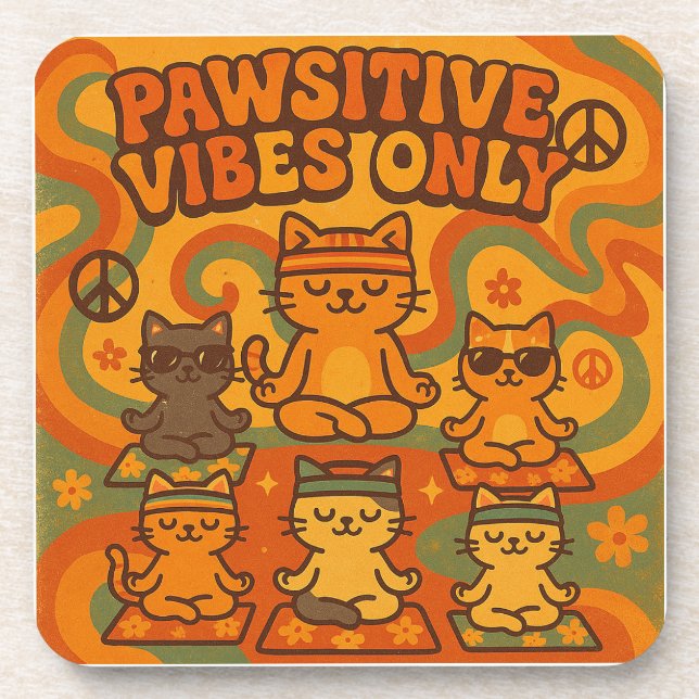 Porta-copo Vibrações Pawsitivas Somente (Frente)