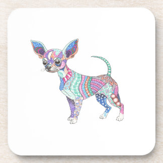 Porta-copo Vibrant Chihuahua Hard Plastic coaster