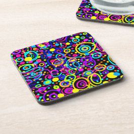 Porta-copo Vibrant Neon Pattern Art Design