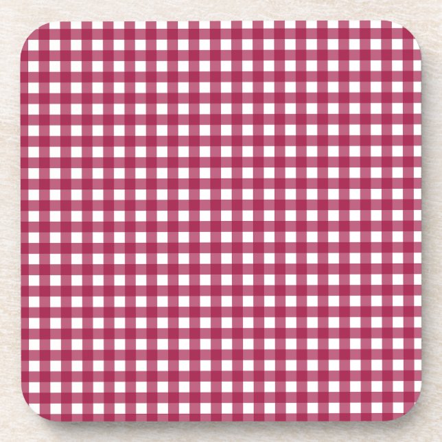 Porta-copo Vichy Rouge Cerise (Frente)