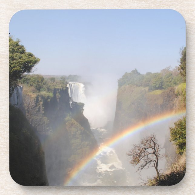 Porta-copo Victoria Falls Rainbow Waterfall Photo (Frente)