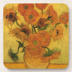 Porta-copo Vincent van Gogh Ainda Vase com 15 Girassóis