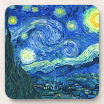 Porta-copo vincent van gogh Starry night<br><div class="desc">A famosa pintura de Van Gogh, "A Noite Estrelada." Pintado durante sua estadia no asilo Remy Santo na década de 1880, van Gogh retratou as colinas rolantes e árvores ciprestes que viu de sua janela. Melhorado digitalmente pela PixDezines. Copyright © 2008-2016 PixDezines.com™ e PixDezines™ em zazzle.com. Todos os direitos reservados....</div>