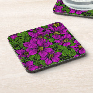 Porta-copo Vinha de Clematis rosa