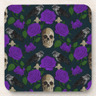 Porta-copo Vinhas Rosa de Grama Gótica Escuro Raven
