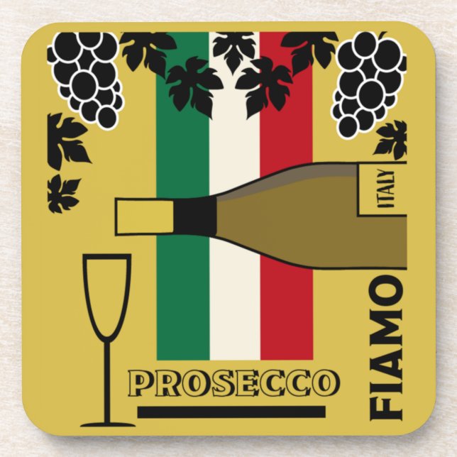 Porta-copo Vinho espumante do Prosecco (Frente)