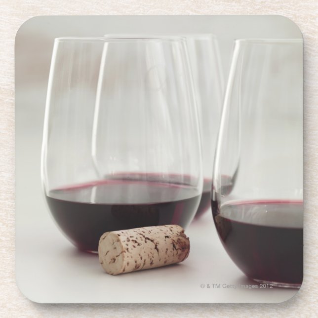 Porta-copo Vinho tinto em vidros stemless (Frente)