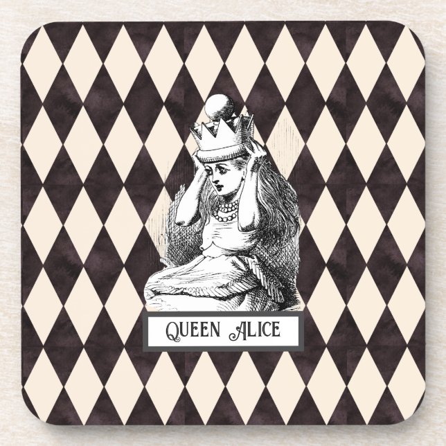 Porta-copo Vintage Alice com Crown Harlequin (Frente)