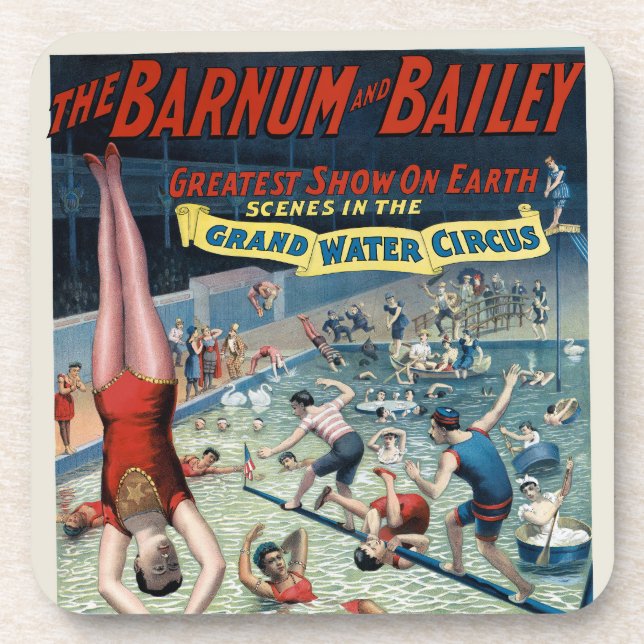 Porta-copo Vintage Barnum & Bailey Circus Poster (Frente)
