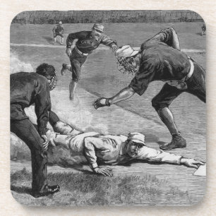 Porta-copo Vintage Baseball de Thure De Thulstrup, 1885
