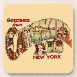 Porta-copo Vintage Catskill Mtns Coaster Set
