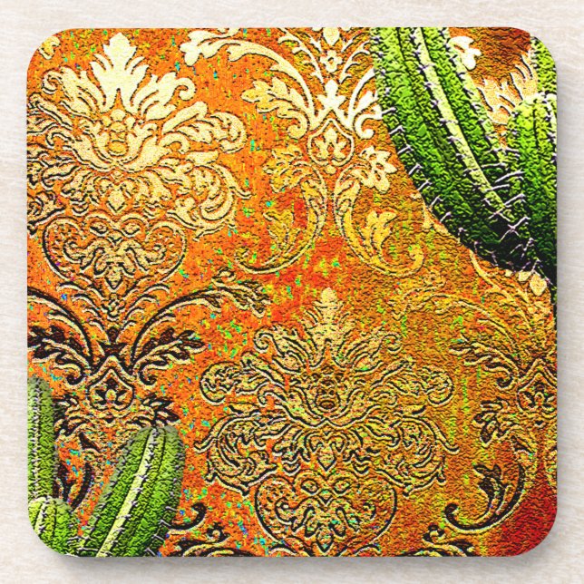 Porta-copo Vintage Chinese Cactus Motif (Frente)