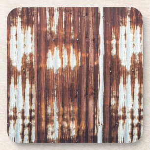 Porta-copo Vintage Corrugado Tin Rustic Corruged Barn Tin