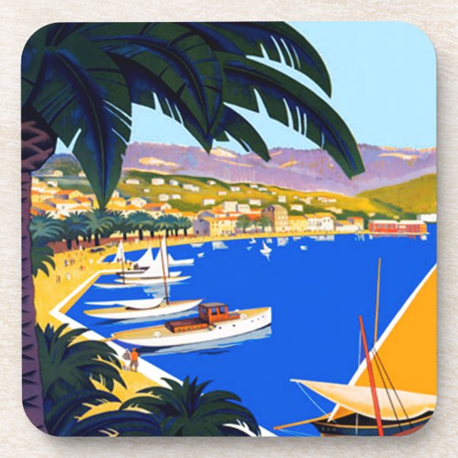 Porta-copo Vintage Cote D'Azur Viagem (Frente)