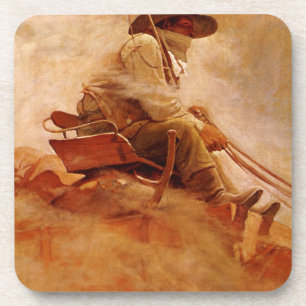 Porta-copo Vintage Cowboys, The Ore Wagon, do NC Wyeth