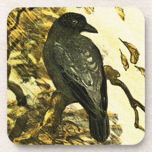 Porta-copo Vintage Crow Perch num galho Theo van Hoytema