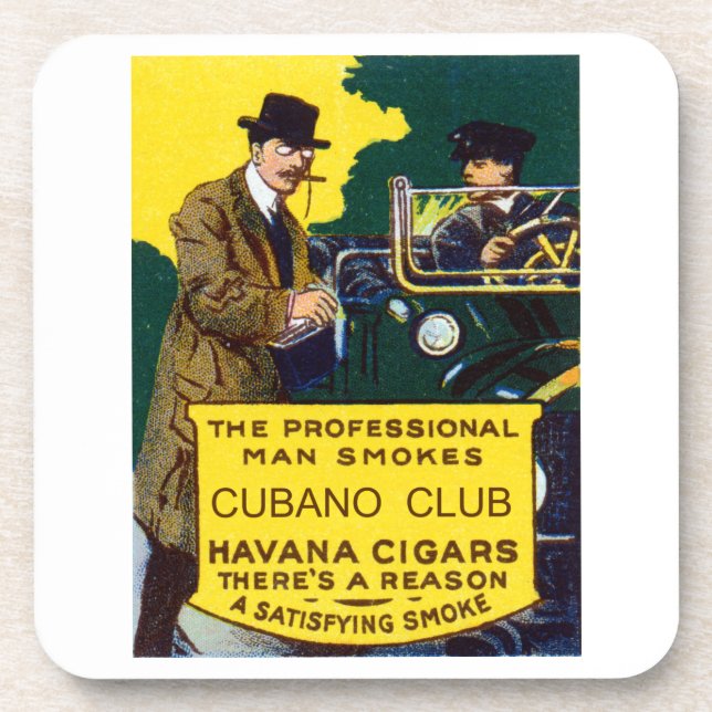 Porta-copo Vintage Cubano Club Cigars (Frente)