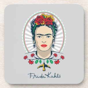 Porta-copo Vintage de Frida Kahlo   floral