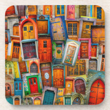 Vintage Door Art Collage Única