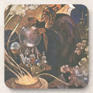 Porta-copo Vintage Fairy Tale, Aladdin e Lâmpada Mágica