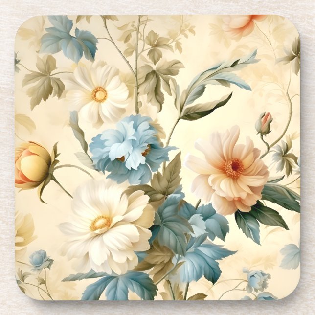 Porta-copo Vintage Floral (Frente)