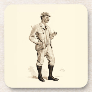 Porta-copo Vintage Golfer com Tubo de Cigarro e Boots